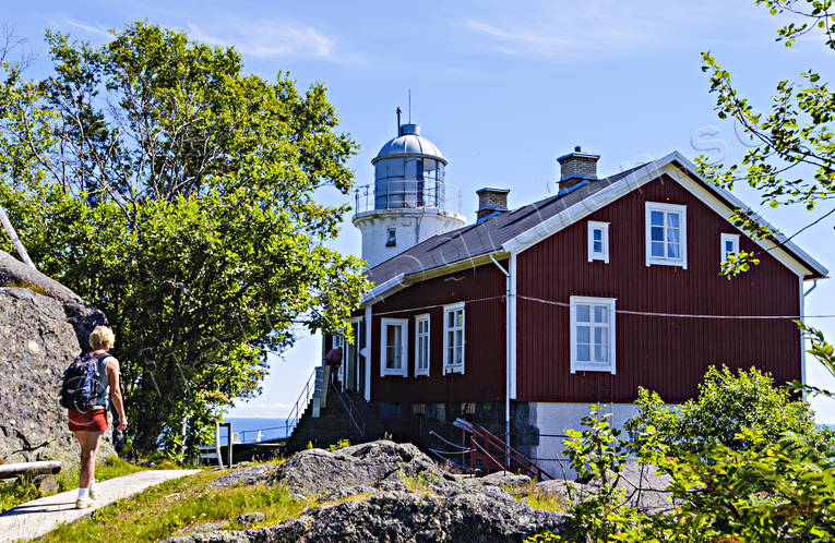 Högbondens fyr Höga Kusten anläggningar, byggnader, fyr, fyrtorn, höga kusten, Högbonden, Högbondens, sevärdhet, Sevärdheter, sjöfart, sommar, sommardag, utflyktsmål, Ångermanland