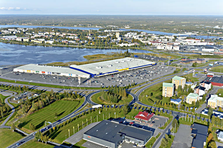 IKEA i Haparanda anläggningar, byggnationer, drönarbilder, drönarfoto, flygbild, flygbilder, Flygfoto, flygfoton, Haparanda, höst, Norrbotten, samhällen