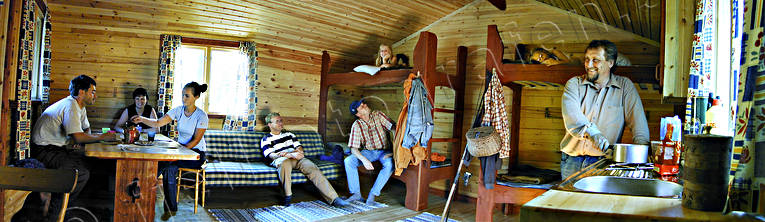 fiskestuga, interir, Jmtland, panorama, panoramabilder, stugor