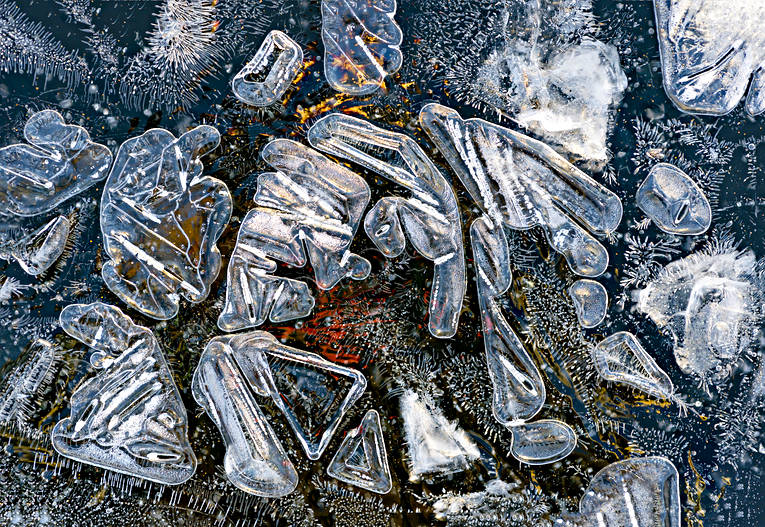 Isformationer canvastavla, formationer, Fototavla, fruset, is, isformationer, iskonst, mönster, natur, naturkonst, sjö, sjöis, tavla