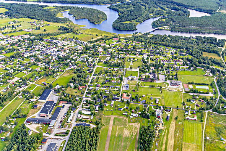 drnarbilder, drnarfoto, flygbild, flygbilder, Flygfoto, flygfoton, Junsele, samhllen, sommar, ngermanland, ngermanlven
