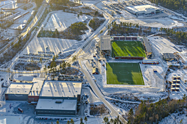 Jämtkraft Arena Östersund arena, arsenal, drönarbilder, drönarfoto, flygbild, flygbilder, Flygfoto, flygfoton, fotboll, fotbollsstadion, Jämtkraft Arena, Jämtland, stadion, städer, vinter, årstid, årstider, ÖFK, Östersund