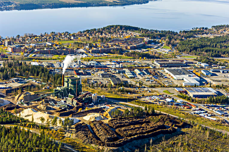 Jämtkraft Värmekraftverk Flygfoto drönarbilder, drönarfoto, flygbild, flygbilder, Flygfoto, flygfoton, höst, jämtkraft, Jämtland, Lugnvik, städer, värmekraftverk, Östersund