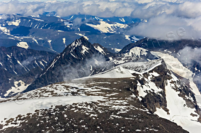 Kebnekaise, Sydtoppen drönarbilder, drönarfoto, flygbild, flygbilder, Flygfoto, flygfoton, Kaskasapakte, Kebnekaise, Landskap, lappland, sommar, Sydtoppen