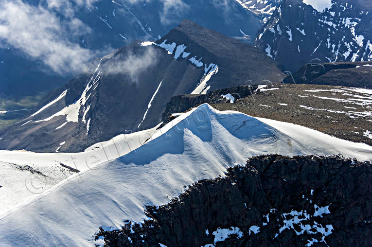 Kebnekaise, Sydtoppen drönarbilder, drönarfoto, flygbild, flygbilder, Flygfoto, flygfoton, Kebnekaise, Landskap, lappland, sommar, Sydtoppen