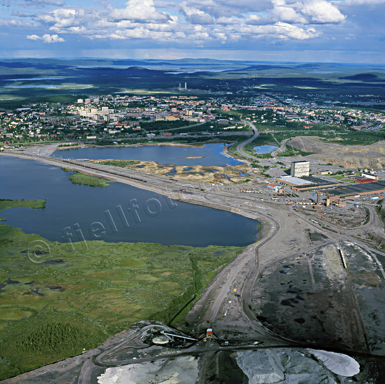 drönarbilder, drönarfoto, flygbild, flygbilder, Flygfoto, flygfoton, gruva, Kiruna, lappland, städer