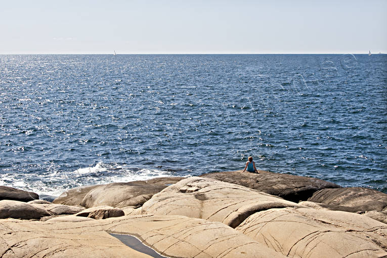 Bohusln, hav, horisont, klippor, kust, Landskap, natur, skrgrd, solar, sommar, rstider
