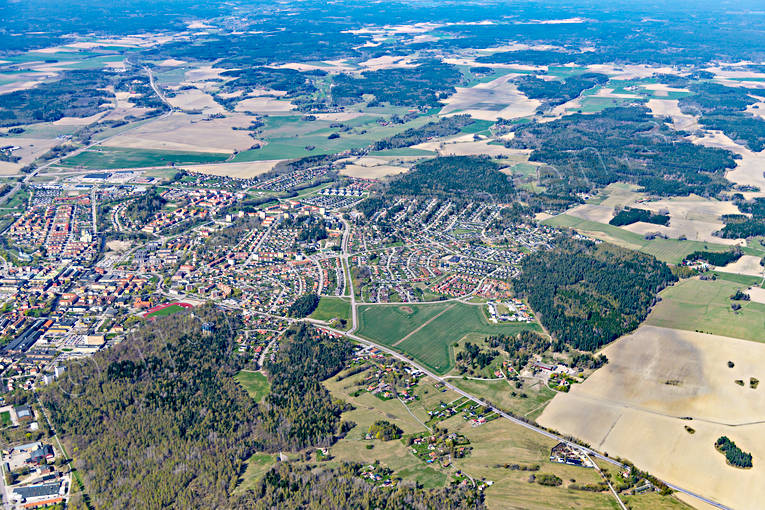 Köping Flygfoto drönarbilder, drönarfoto, flygbild, flygbilder, Flygfoto, flygfoton, Köping, städer, vår, Västmanland