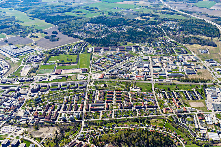 Köping Flygfoto drönarbilder, drönarfoto, flygbild, flygbilder, Flygfoto, flygfoton, Köping, städer, vår, Västmanland