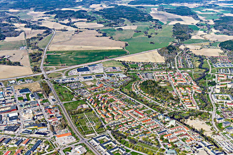 Köping Flygfoto drönarbilder, drönarfoto, flygbild, flygbilder, Flygfoto, flygfoton, Köping, städer, vår, Västmanland