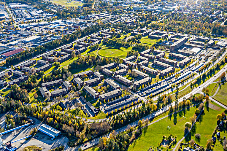 Körfältet Östersund Flygfoto bostadsområde, drönarbilder, drönarfoto, flygbild, flygbilder, Flygfoto, flygfoton, höst, Jämtland, Körfältet, städer, Östersund