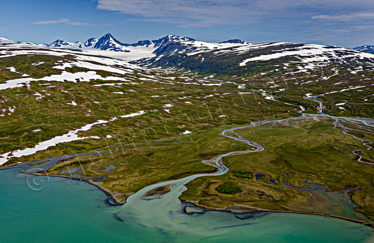 Lajrosläddo och Sulitelma Bieskehavrre, drönarbild, drönarbilder, drönarfoto, flygbild, flygbilder, Flygfoto, flygfoton, Lajrosläddo, Lajrrojåhkå, Landskap, lappland, sommar, sulitelma