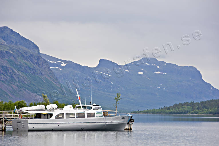 båt, Landskap, Langas, lappland, nationalpark, nationalparker, saltoluokta, sommar, Stora Sjöfallet, turbåt, turistbåt