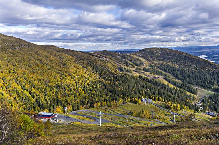 Liftsystem Åre höst, höstfärger, Jämtland, Landskap, lift, liftar, sittlift, skidbacke, Åreskutan