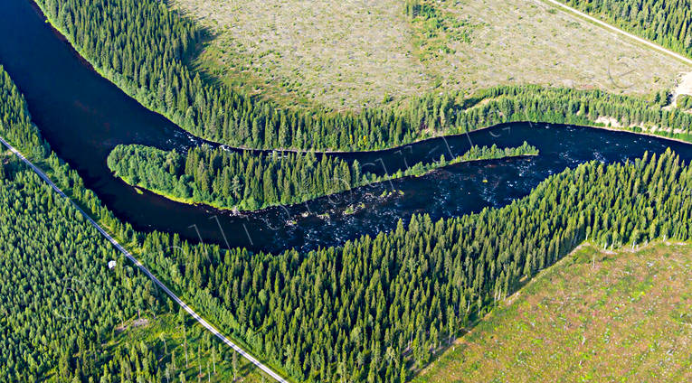 Lillforsen i Långan drönarbilder, drönarfoto, flygbild, flygbilder, Flygfoto, flygfoton, Jämtland, Lillforsen, Långan, sommar, älv, älvar