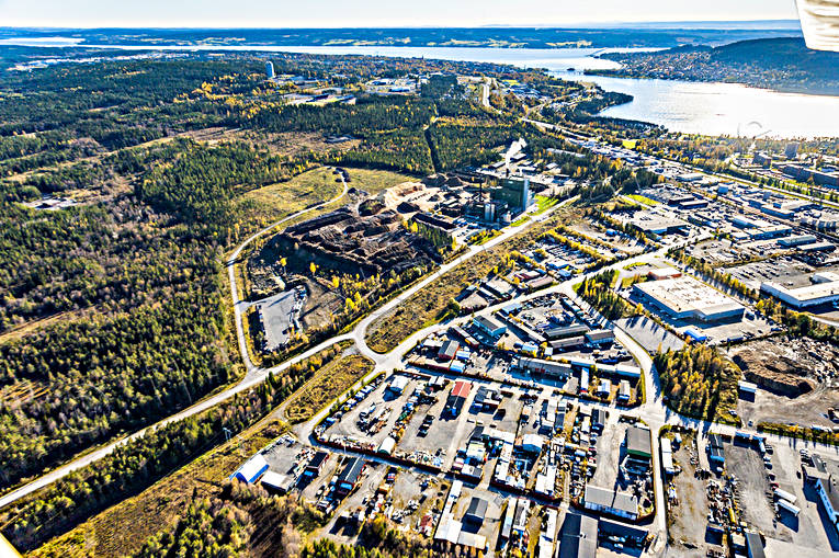 drönarbilder, drönarfoto, flygbild, flygbilder, Flygfoto, flygfoton, industriområde, jämtkraft, Jämtland, Lugnvik, städer, värmekraftverk, värmeverk, Östersund