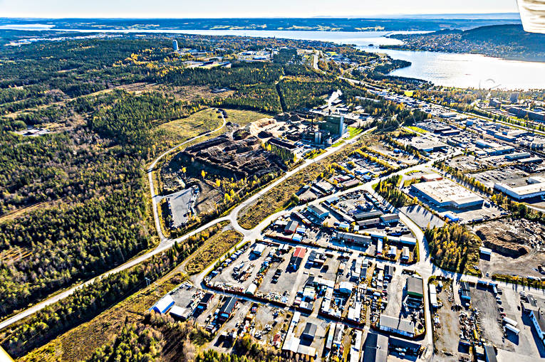 Lugnvik industriområde Östersund drönarbilder, drönarfoto, flygbild, flygbilder, Flygfoto, flygfoton, industriområde, jämtkraft, Jämtland, Lugnvik, städer, värmekraftverk, värmeverk, Östersund
