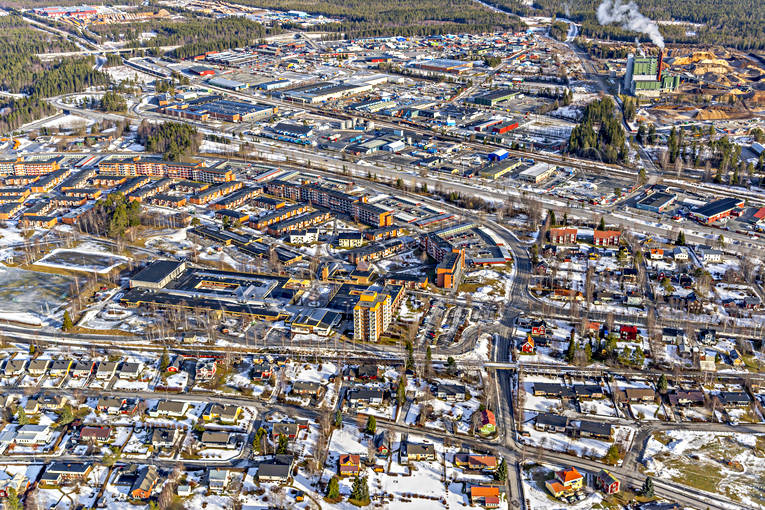 drönarbilder, drönarfoto, flygbild, flygbilder, Flygfoto, flygfoton, Jämtland, Lugnvik, städer, vinter, Östersund