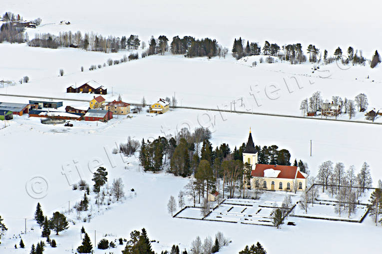 Marby Nya Kyrka byggnader, drönarbilder, drönarfoto, flygbild, flygbilder, Flygfoto, flygfoton, Jämtland, kyrka, kyrkor, Marby, samhällen, vinter