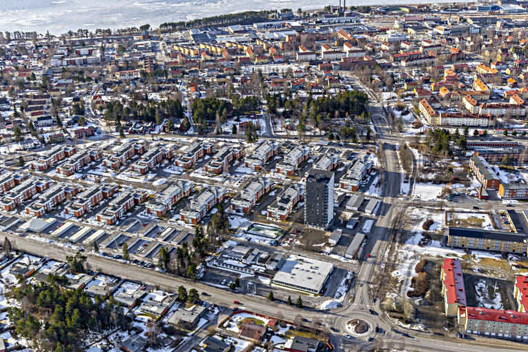 Marielund Östersund Flygfoto drönarbilder, drönarfoto, flygbild, flygbilder, Flygfoto, flygfoton, Jämtland, Marielund, städer, vinter, Östersund
