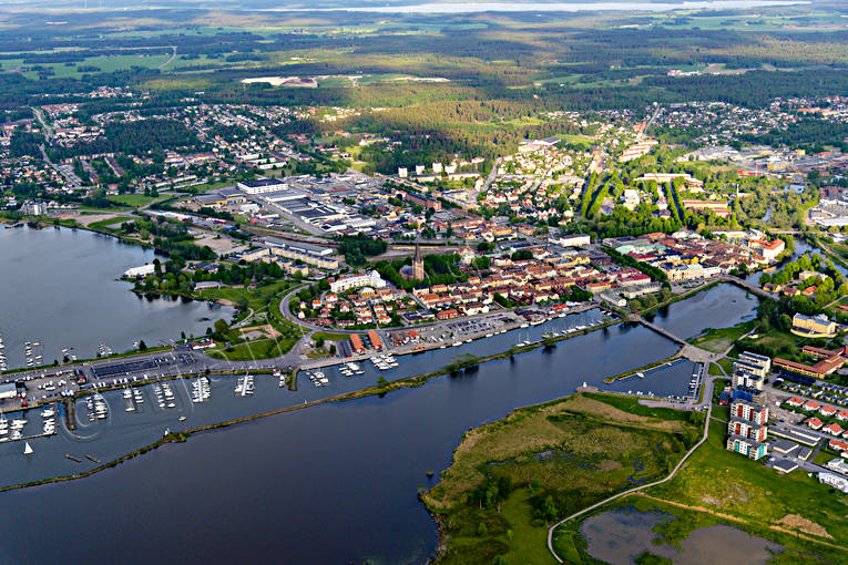 Mariestad Vänern Flygfoto drönarbilder, drönarfoto, flygbild, flygbilder, Flygfoto, flygfoton, Mariestad, sommar, städer, Vänern, Västergötland