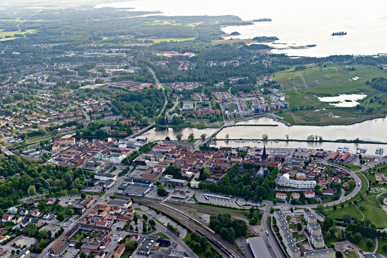 Mariestad Vänern Flygfoto drönarbilder, drönarfoto, flygbild, flygbilder, Flygfoto, flygfoton, Mariestad, sommar, städer, Vänern, Västergötland