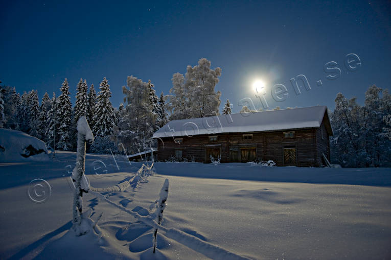 fullmne, granar, julstmning, ladugrd, mnsken, natt, sntyngda, stmning, stmningsbild, stmningsbilder, vinter, vinternatt, rstid, rstider