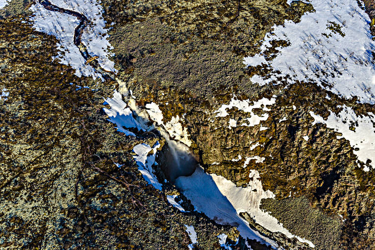 Njupeskär vattenfall Flygfoto Dalarna, drönarbilder, drönarfoto, fjäll, flygbild, flygbilder, Flygfoto, flygfoton, Fulufjället, Fulufjällets, Landskap, nationalpark, Njupeskär, Njupån, vattenfall, vår