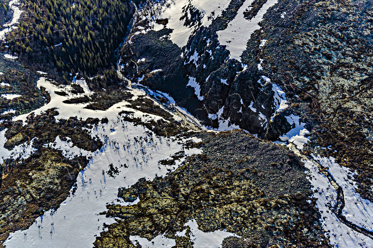 Njupeskär vattenfall Flygfoto Dalarna, drönarbilder, drönarfoto, fjäll, flygbild, flygbilder, Flygfoto, flygfoton, Fulufjället, Fulufjällets, Landskap, nationalpark, Njupeskär, Njupån, vattenfall, vår