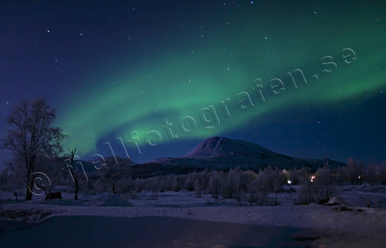himmel, natur, Nikkaluokta, norrsken, polarnatt, polarsken, vinter