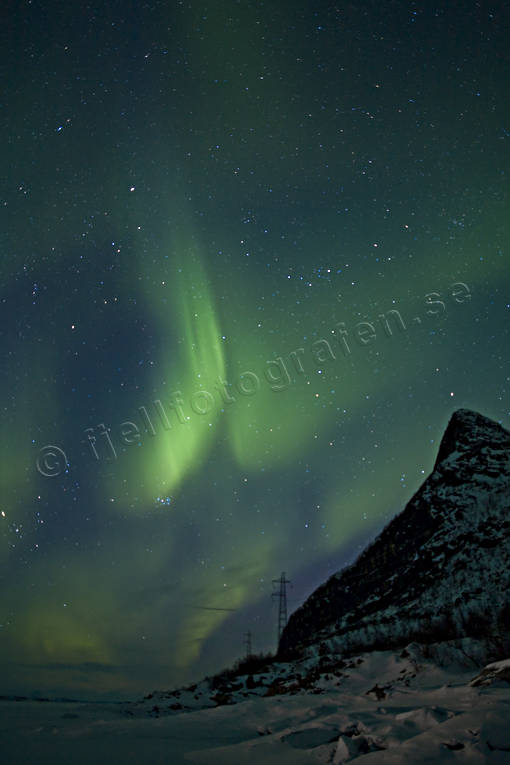 himmel, natur, norrsken, Stora Sjfallet, Suorva, Suorvajaure, Vakkotakvaratjah
