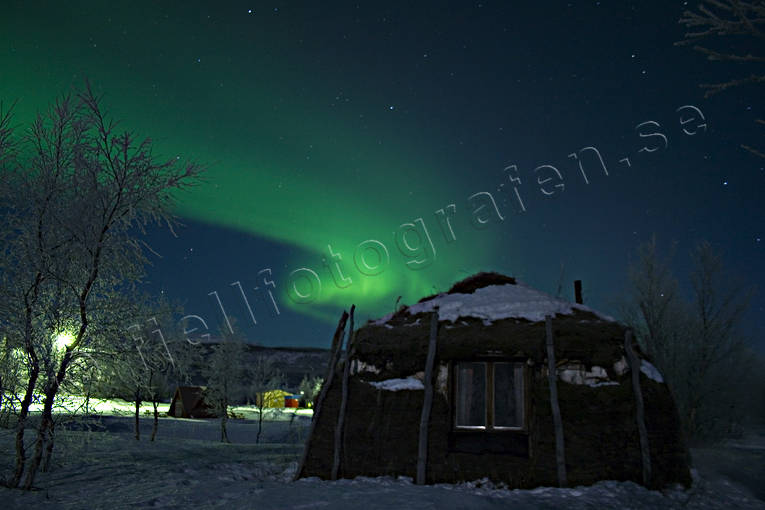 himmel, kta, natur, norrsken, polarnatt, polarsken, torvkta, vinter