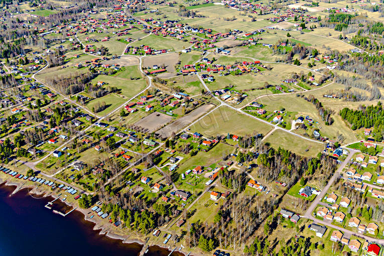 Nusnäs Dalarna Flygfoto Dalarna, drönarbilder, flygbilder, Flygfoto, Nusnäs, samhällen, Sveden, vår