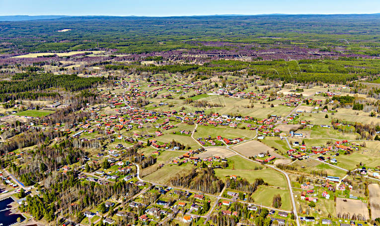 Nusnäs Dalarna Flygfoto Dalarna, drönarbilder, drönarfoto, flygbild, flygbilder, Flygfoto, flygfoton, Nusnäs, samhällen, vår