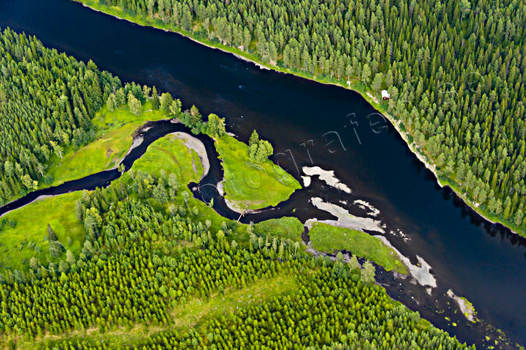 Nävrans utlopp i Långan drönarbilder, drönarfoto, flygbild, flygbilder, Flygfoto, flygfoton, Jämtland, Långan, Nävran, sommar, älv, älvar