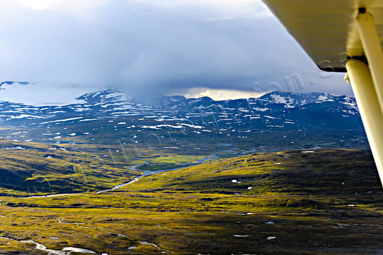 Ovädersmoln över Sulitelma drönarbilder, drönarfoto, flygbild, flygbilder, Flygfoto, flygfoton, Landskap, Lappajåkkå, lappland, Muorannjunne, sommar, Stuor Varvek, sulitelma, Svenska Fjällen