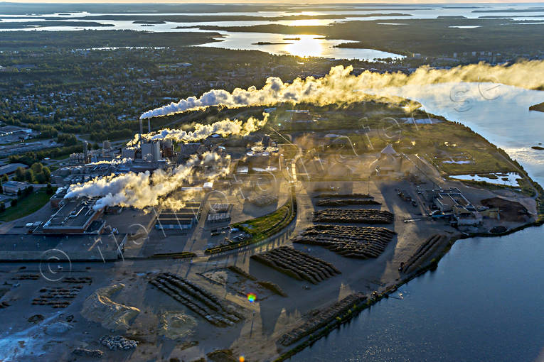 anlggningar, Annelund, drnarbilder, drnarfoto, fabrik, flygbild, flygbilder, Flygfoto, flygfoton, Inrefjrden, Kappa, Landskap, massafabrik, massaindustri, Norrbotten, pappersbruk, papperstillverkning, Pite, samhllen, Smurfit, sommar