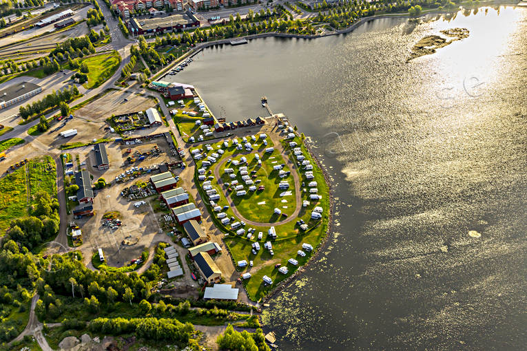 Piteå campingplats camping, campingplats, drönarbilder, drönarfoto, flygbild, flygbilder, Flygfoto, flygfoton, husbilar, husvagnar, Landskap, Norrbotten, Piteå, samhällen, sommar