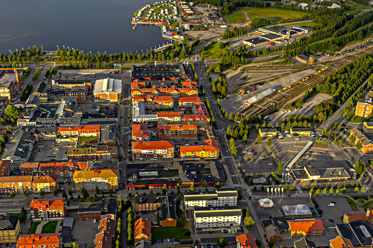 Piteå centrum Flygfoto centrum, drönarbilder, drönarfoto, flygbild, flygbilder, Flygfoto, flygfoton, Landskap, Norrbotten, Piteå, samhällen, sommar