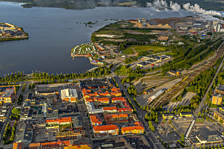 Piteå centrum Flygfoto centrum, drönarbilder, drönarfoto, flygbild, flygbilder, Flygfoto, flygfoton, Landskap, Norrbotten, Piteå, samhällen, sommar