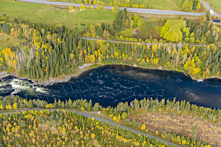 Prästfallet i Åreälven drönarbilder, drönarfoto, flygbild, flygbilder, Flygfoto, flygfoton, höst, Jämtland, Prästfallet, vattendrag, vattenfall, Åreälven, älvar