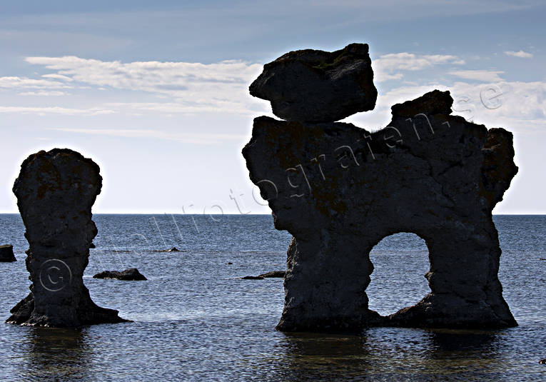 Fr, Gamle-Hamn, Gotland, hav, Landskap, natur, rauk, raukar, sommar, rstider