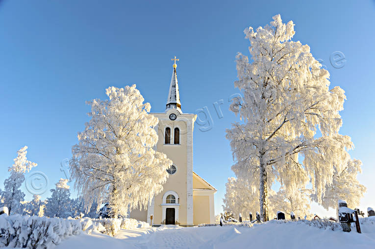 Revsunds kyrka björkar, byggnader, frostigt, julstämning, Jämtland, kallt, kyla, kyrka, kyrkor, Revsund, Revsunds, snö, stämning, stämningsbild, stämningsbilder, vinter, årstid, årstider