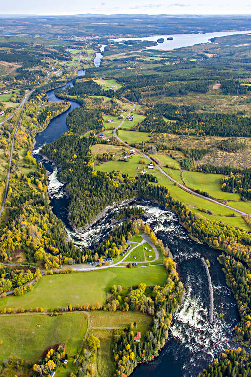 Ristafallet i Åreälven drönarbilder, drönarfoto, flygbild, flygbilder, Flygfoto, flygfoton, höst, Jämtland, Ristafallet, vattendrag, Åreälven, älvar