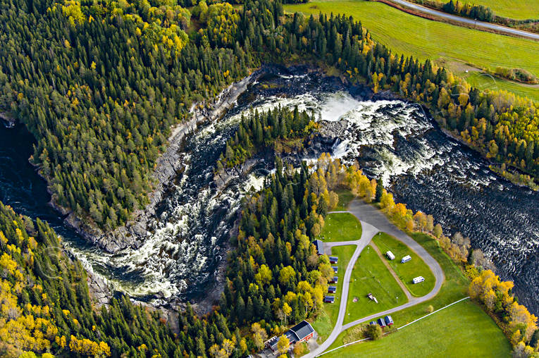 Ristafallet i Åreälven drönarbilder, drönarfoto, flygbild, flygbilder, Flygfoto, flygfoton, höst, Jämtland, Ristafallet, vattendrag, Åreälven, älvar