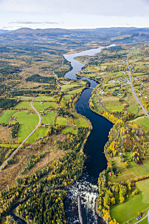 Ristafallet i Åreälven drönarbilder, drönarfoto, flygbild, flygbilder, Flygfoto, flygfoton, höst, Jämtland, Ristafallet, vattendrag, Åreälven, älvar