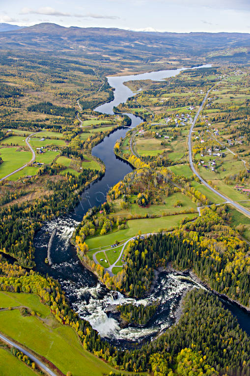 Ristafallet i Åreälven drönarbilder, drönarfoto, flygbild, flygbilder, Flygfoto, flygfoton, höst, Jämtland, Ristafallet, vattendrag, Åreälven, älvar