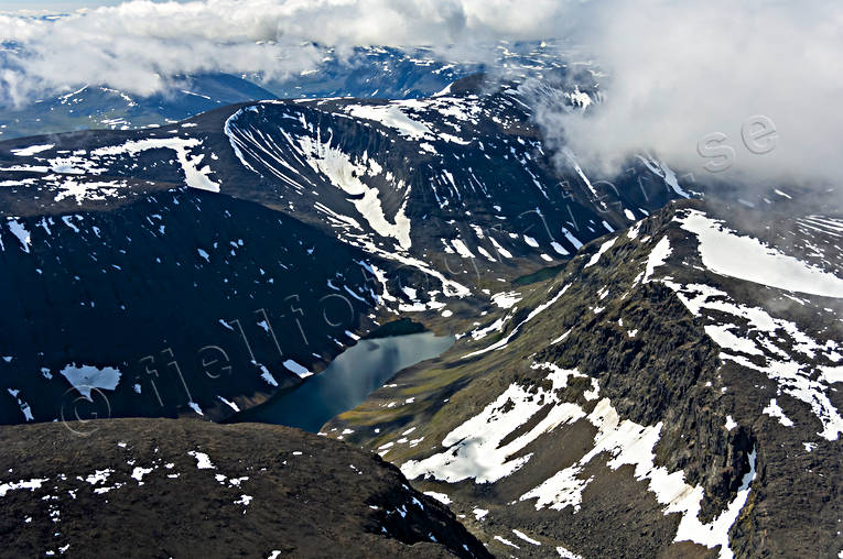 drnarbilder, drnarfoto, flygbild, flygbilder, Flygfoto, flygfoton, Kebnekaise, Landskap, lappland, Singijaure, sommar
