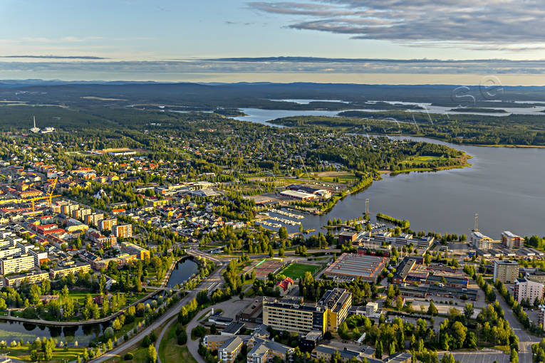 Sjukhuset i Piteå Flygfoto drönarbilder, drönarfoto, flygbild, flygbilder, Flygfoto, flygfoton, gästhamn, Landskap, Norrbotten, Nördfjärden, Piteå, samhällen, sjukhuset, skola, sommar, Strömnäs, tätort