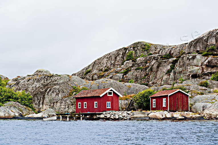 Bohuslän, hav, hus, klippor, natur, sjöbodar, sommar, Store Snart, stugor, årstider
